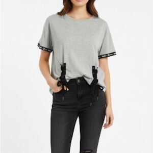 BUM Equipment X PEPSI Collab Womens Short Sleeve Lace Up Tee Shirt Large